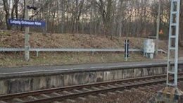 Gr?nauer Allee: S-Bahn-Haltestelle ohne Z?ge. Foto: Gernot Borriss