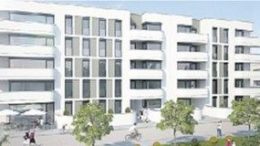 Geplantes Mehrfamilienhaus am Lindenauer Hafen. Entwurf: Architektenb?ro Augustin + Imkamp